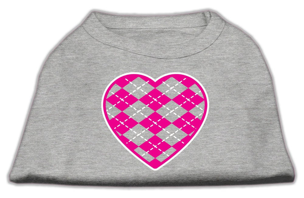 Pet Shirt "Argyle Heart Pink"