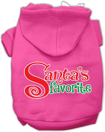 Christmas Pet Hoodie Screen Printed, "Santa's Favorite"