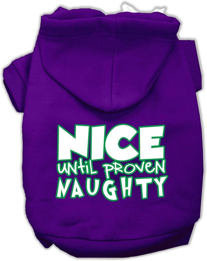 Christmas Pet Hoodie "Nice Until Proven Naughty"