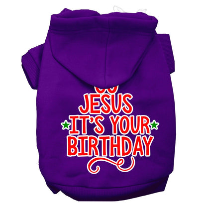 Christmas Pet Hoodie "Go Jesus, It's Your Birthday"