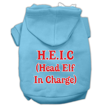 Christmas Pet Hoodie "Head Elf In Charge"