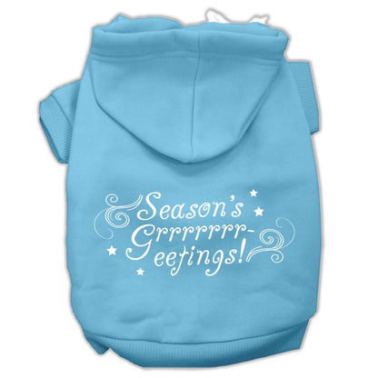 Christmas Pet Hoodie Screen Printed, "Season's Greetings"