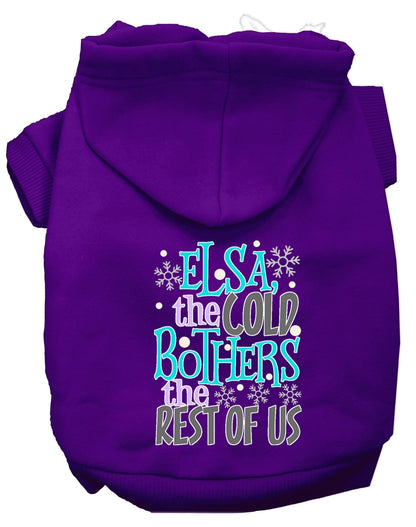 Pet Hoodie "Elsa, The Cold Bothers Us"