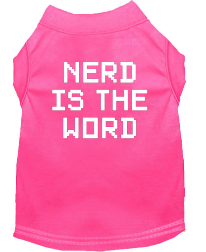 Pet Shirt "Nerd Is The Word"