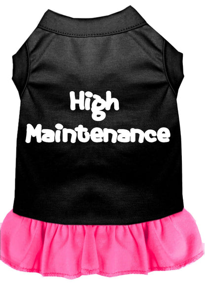 Pet Dress Screen Printed, "High Maintenance"