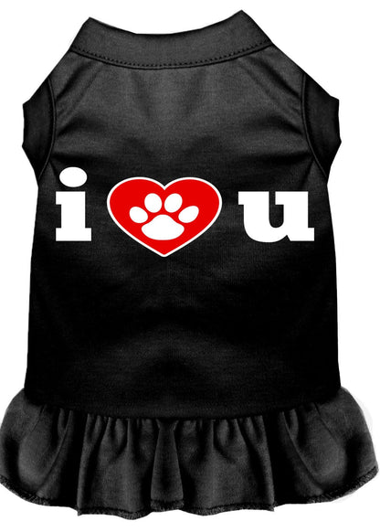 Pet Dress, Screen Printed, "I Heart You"