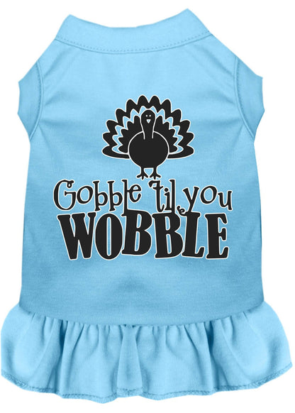 Thanksgiving Pet Dress "Gobble Til You Wobble"