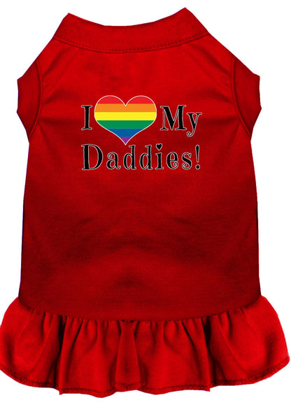 Pet Dress "I Heart My Daddies"