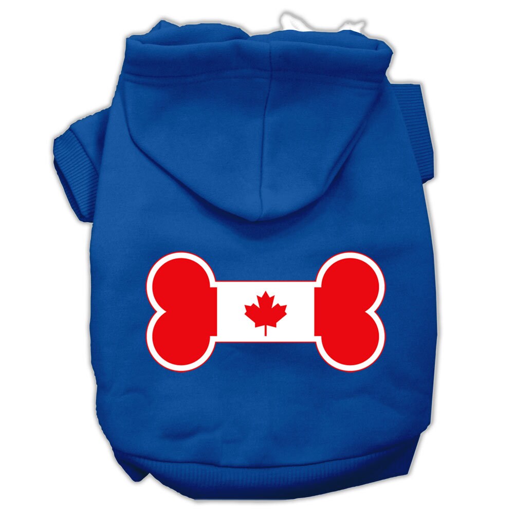 Pet Hoodie "Bone Shaped Canadian Flag"