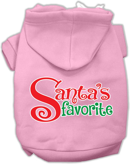 Christmas Pet Hoodie Screen Printed, "Santa's Favorite"