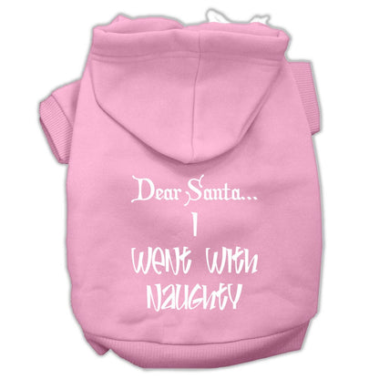 Christmas Pet Hoodie, "Dear Santa, I Went With Naughty"