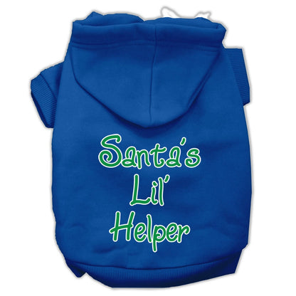 Christmas Pet Hoodie Screen Printed, "Santa's Lil Helper"