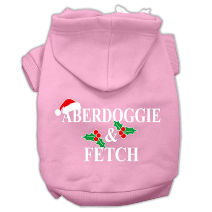 Christmas Pet Hoodie Screen Printed, "Aberdoggie & Fetch"