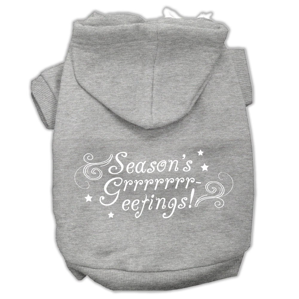 Christmas Pet Hoodie Screen Printed, "Season's Greetings"