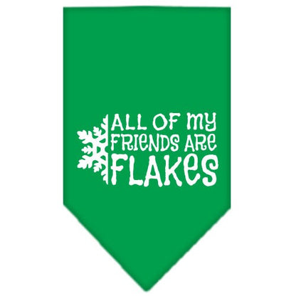 Christmas Pet and Dog Bandana, "All Of My Friends Are Flakes"