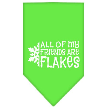 Christmas Pet and Dog Bandana, "All Of My Friends Are Flakes"