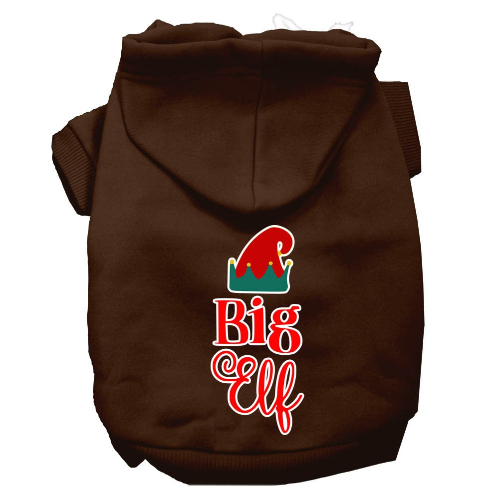 Christmas Pet Hoodie Screen Printed, "Big Elf"