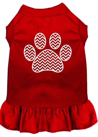 Pet Dress "Chevron Paw"