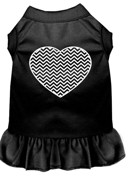 Pet Dress "Chevron Heart"