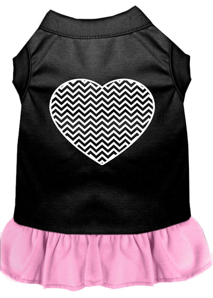 Pet Dress "Chevron Heart"