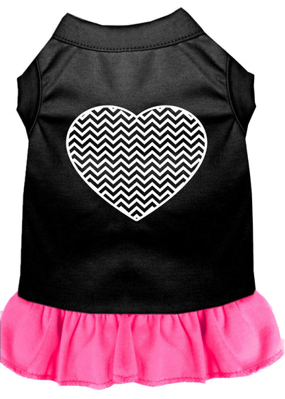 Pet Dress "Chevron Heart"
