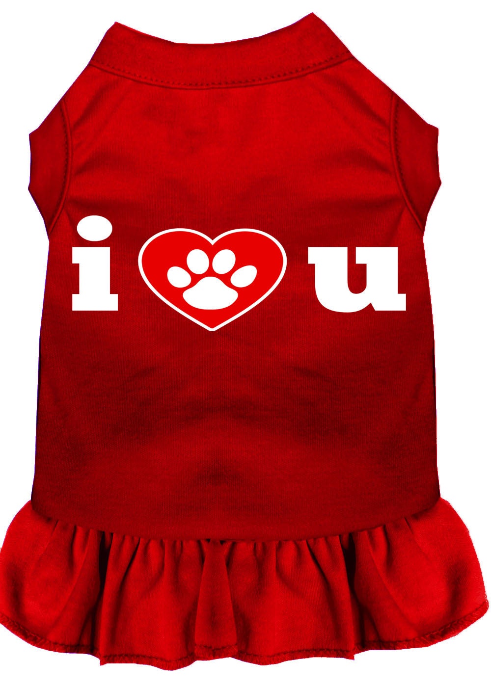 Pet Dress, Screen Printed, "I Heart You"