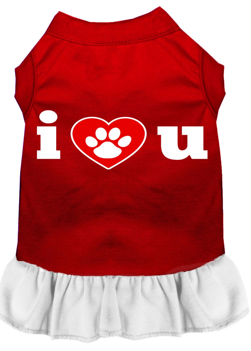 Pet Dress, Screen Printed, "I Heart You"