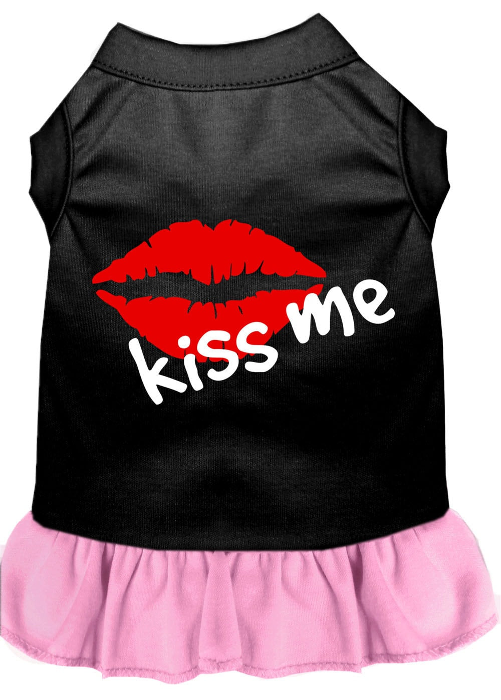 Pet Dress, Screen Printed, "Kiss Me"