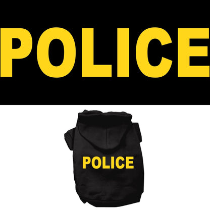 Halloween Pet Hoodie "Police Costume"