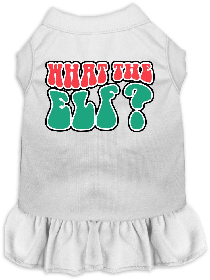 Christmas Pet Dress "What The Elf"