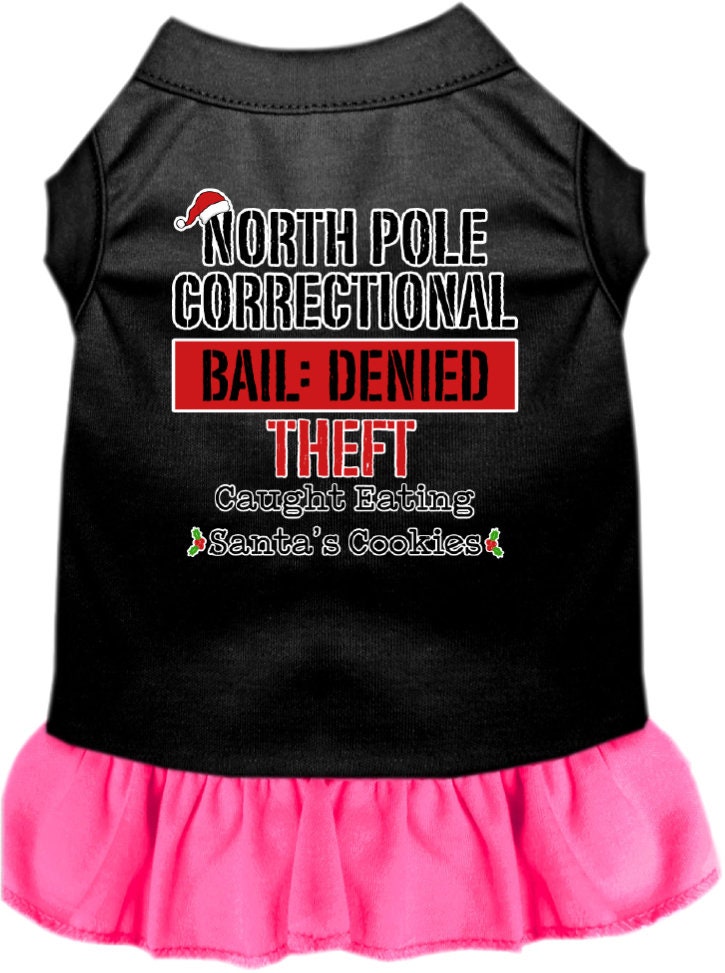 Christmas Pet Dress "North Pole Correctional"