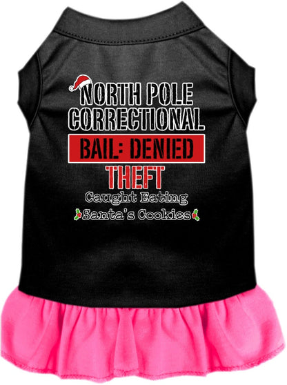 Christmas Pet Dress "North Pole Correctional"
