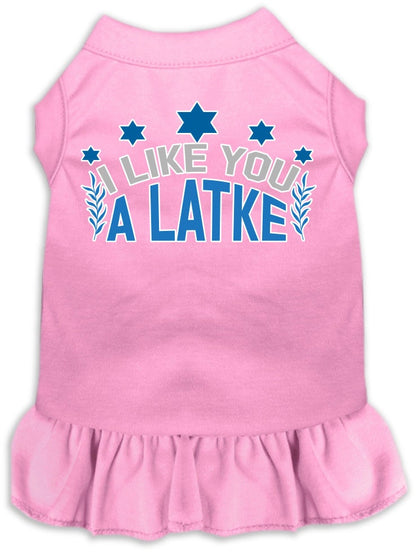 Hanukkah Pet Dress "I Like You A Latke"