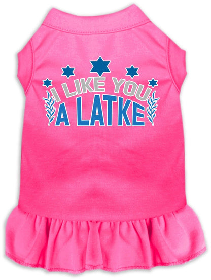 Hanukkah Pet Dress "I Like You A Latke"