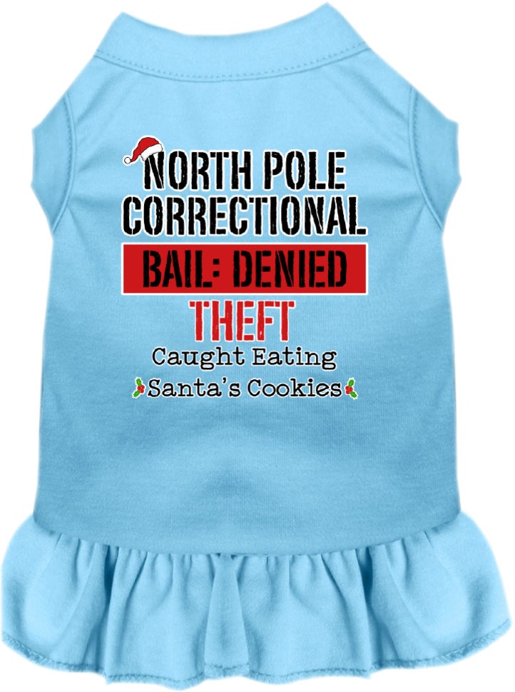 Christmas Pet Dress "North Pole Correctional"