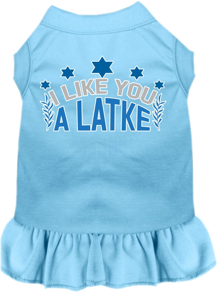 Hanukkah Pet Dress "I Like You A Latke"