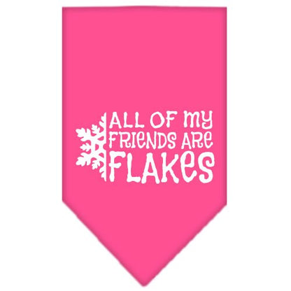 Christmas Pet and Dog Bandana, "All Of My Friends Are Flakes"