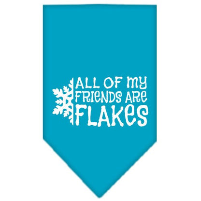 Christmas Pet and Dog Bandana, "All Of My Friends Are Flakes"