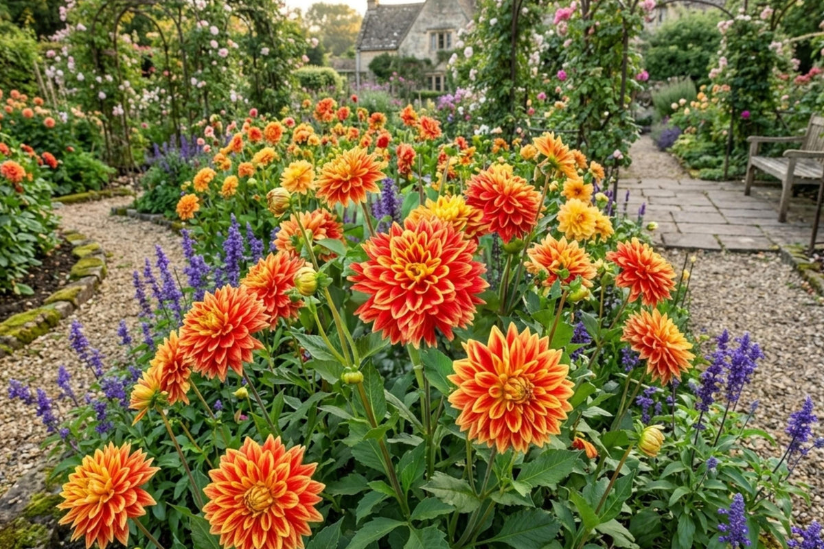 Dinnerplate Dahlia Bulb Tuber Clump Sun Explosion Large Flowers Perennial Dahlia pinnata