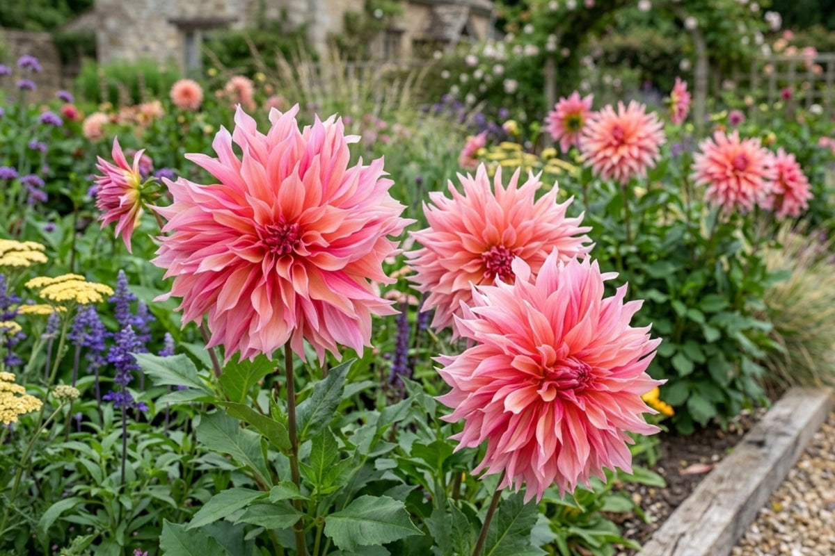 Dinnerplate Dahlia Bulb Clump – LABYRINTH Variety, Large Blooms, Garden Flower, Dahlia pinnata