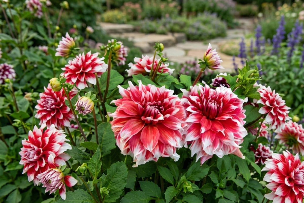 Giant Dinnerplate Dahlia Bulb Clump - Bohemian Spartacus - Large Flowering Tuber - Dahlia variabilis for Garden, Landscape, Cut Flowers