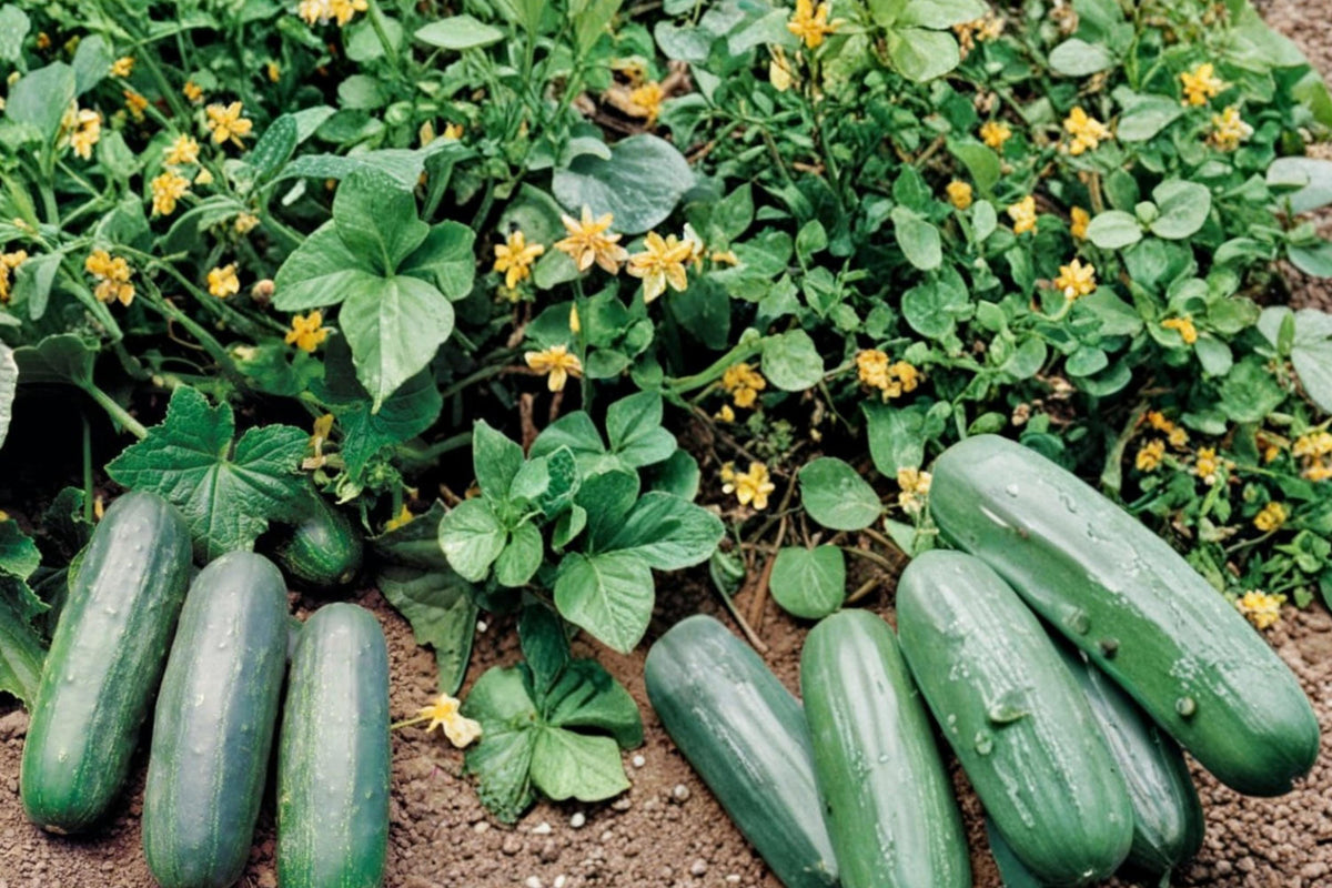 Eureka Cucumber Seeds – Cucumis sativus, Hybrid Vining Vegetable for Pickling & Slicing, Dark Green, Crisp Fruit