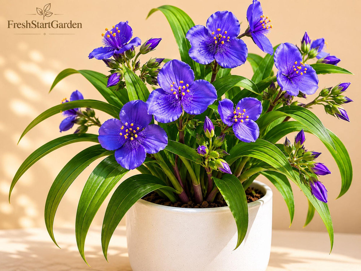 Virginia Spiderwort Bare Root Perennial – Tradescantia virginiana, Blue-Violet Flowers, Pollinator-Friendly Garden Plant
