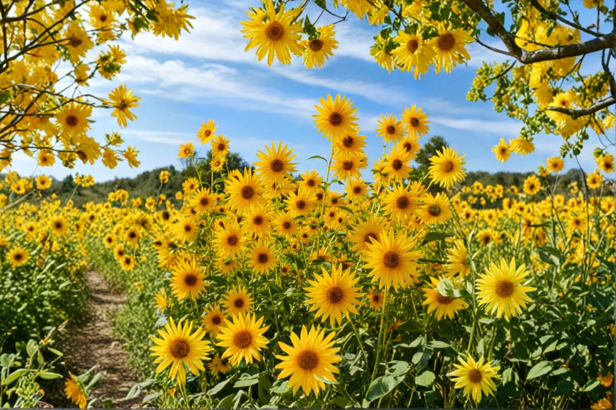 Giant Maximilian Sunflower Seeds – Helianthus maximiliani Perennial Wildflower for Pollinator Gardens