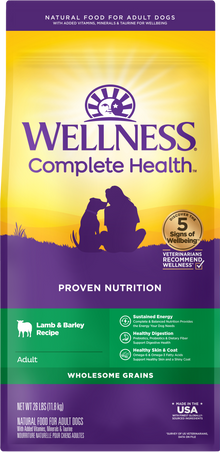 Wellness Complete Health Adult Lamb and Barley Dog Food