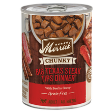 Merrick Chunky Grain Free Adult Big Texas Steak Dinner Wet Dog Food (12.7oz)