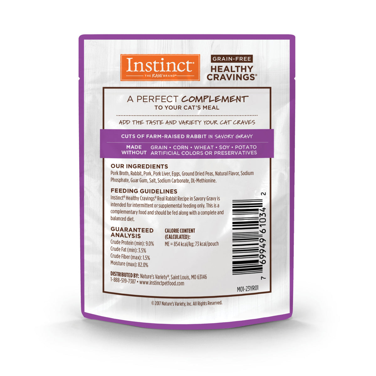 Instinct Healthy Cravings Rabbit Cat Food Pouch (3oz)