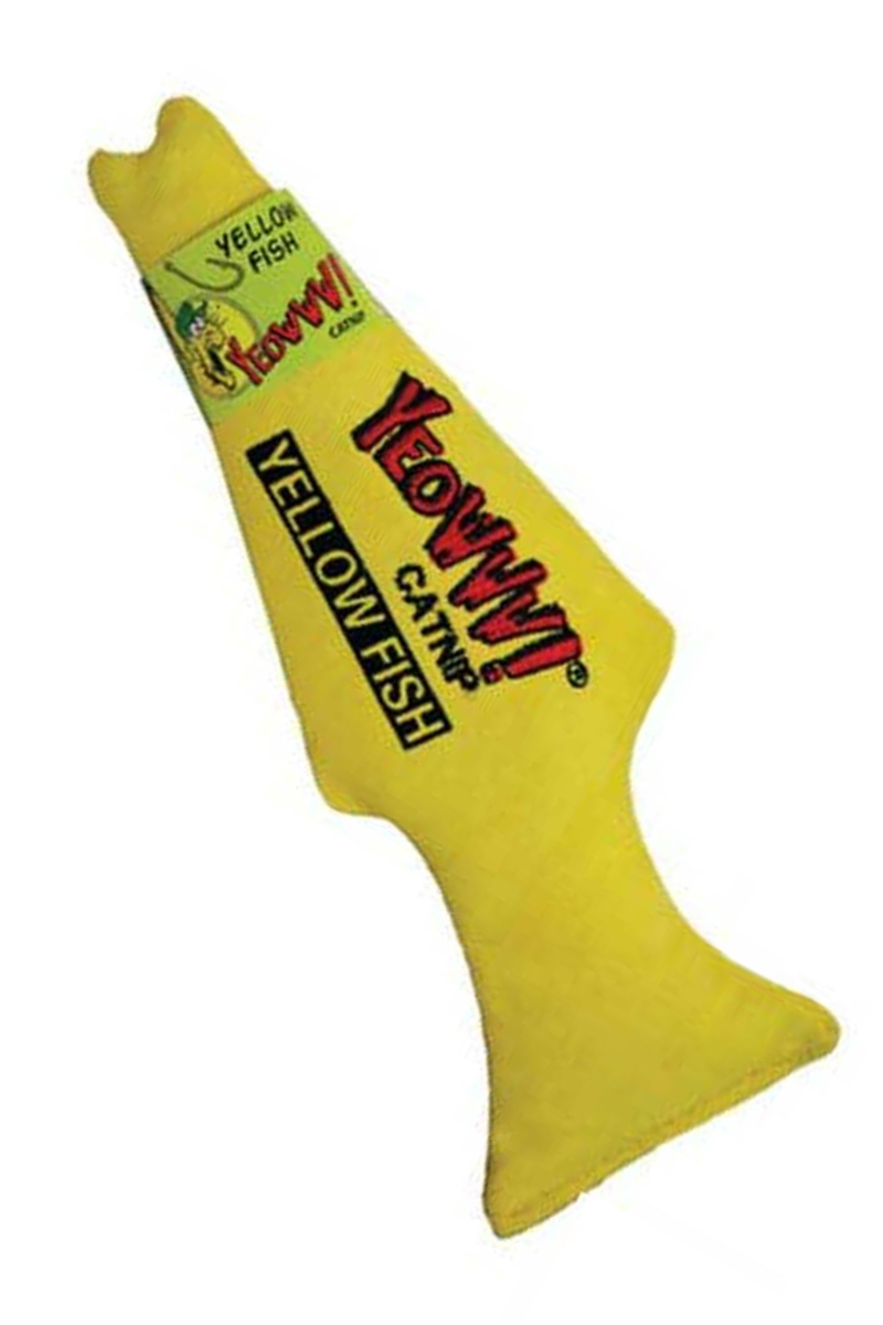 Yeowww Yellow Fish Catnip Toy