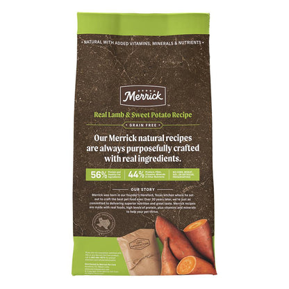 Merrick Grain Free Adult Lamb and Sweet Potato Dog Dry Food (4lb)