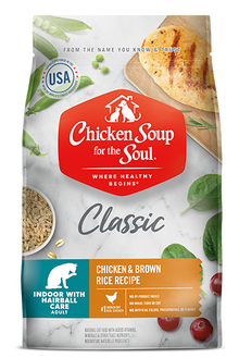 Chicken Soup Adult Chicken and Brown Rice Indoor Cat Hairball Control Food (4.5lb)